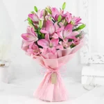 Admirable Pink Asiatic Lilies Bunch